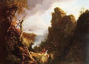 Indian Sacrifice, Kaaterskill Falls and North South Lake Thomas Cole